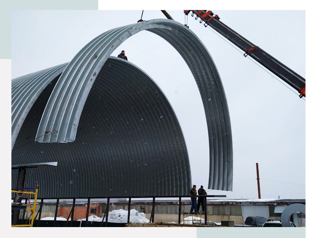 Полукруглые ангары в Кохме