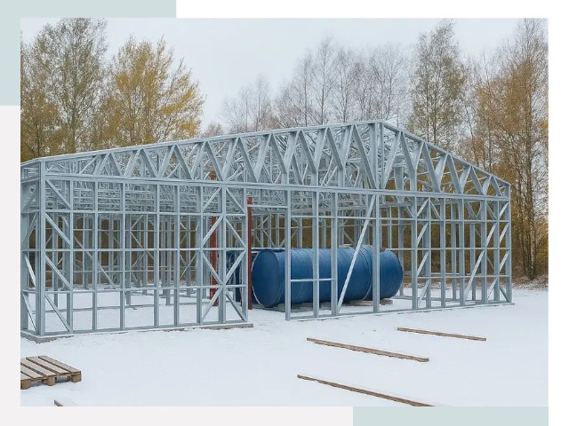 Металлические ангары в Кохме