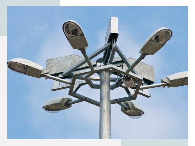 Монтаж осветительных мачт в Кохме